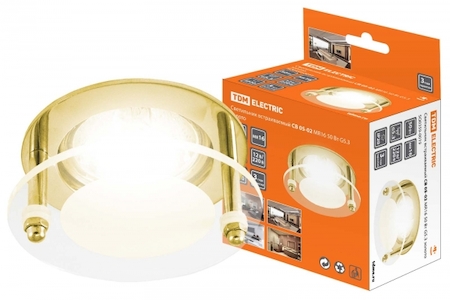 TDM ELECTRIC SQ0359-0019 Светильник встраиваемый СВ 05-02 MR16 50Вт G5.3 золото TDM